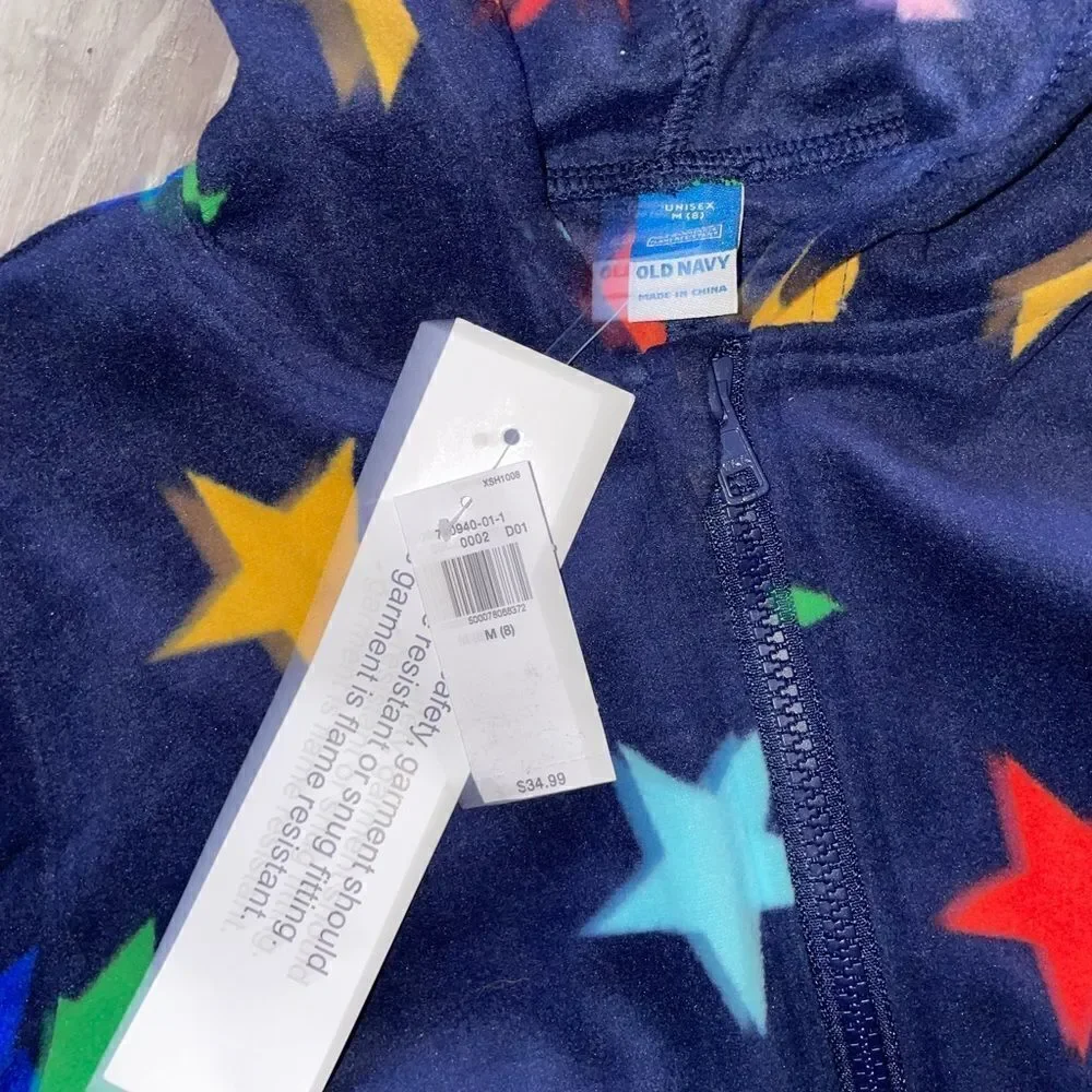 Old navy unisex stars one pice hoodie Jammie’s